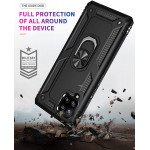 Wholesale Tech Armor Ring Stand Grip Case with Metal Plate for Samsung Galaxy A42 5G (Black)